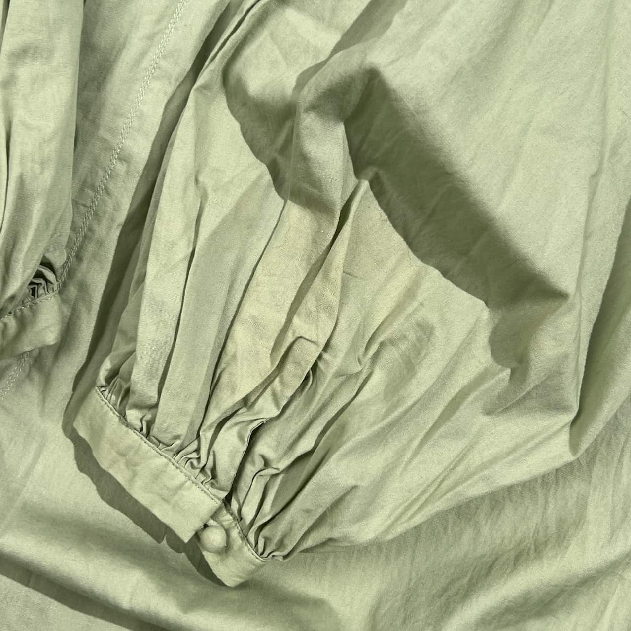 Ray BEAMS レイビームス リボン 長袖 ワンピース /グリーン系 レディース