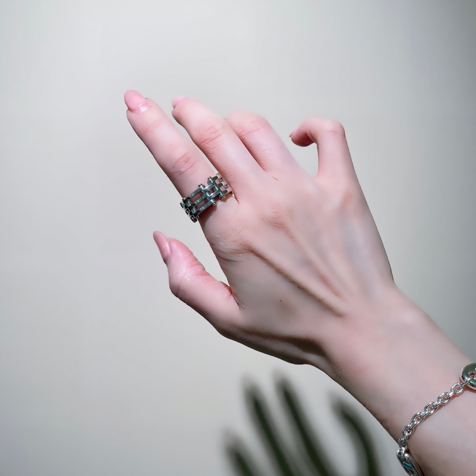 希少【TIFFANY&CO】【18号 】2645 ゲートリング／シルバー925×K18