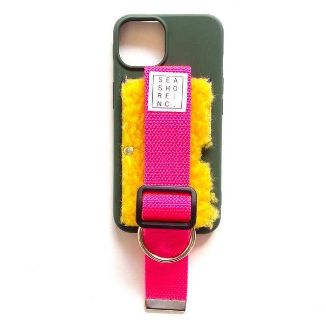 for iPhone【animal 】green × neon pink