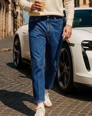 英国風 テーパードデニム E0269