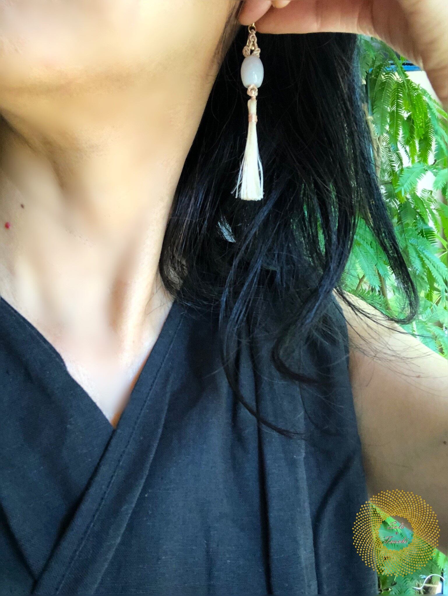 ラベンダー翡翠」マクラメ編みネックレス 【公式通販】