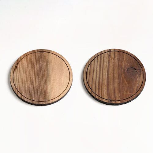 オリジナル | 古材コースター2枚セット:丸