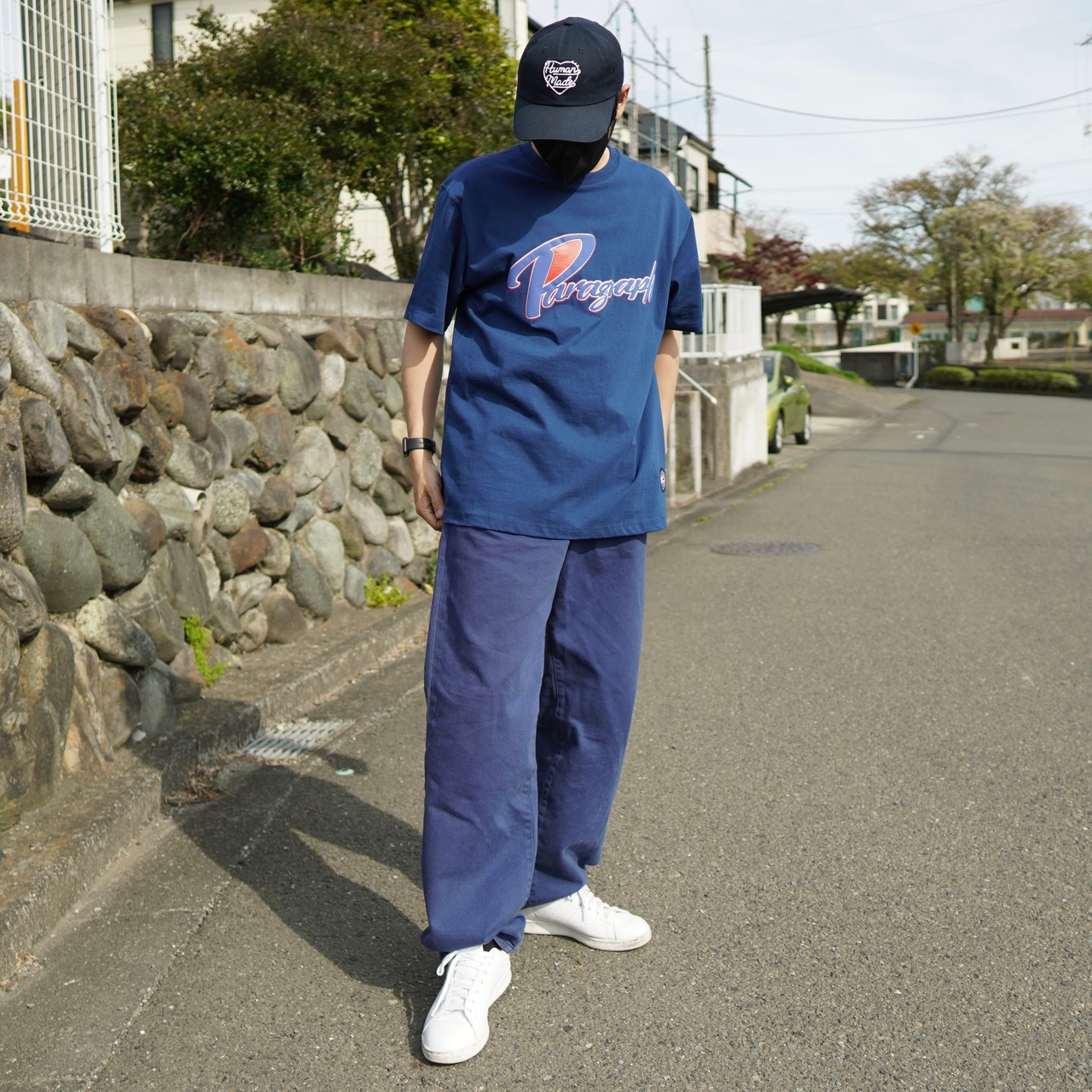 paragraph【パラグラフ】立体デザインNEWロゴBIGtシャツ／ネイビー06