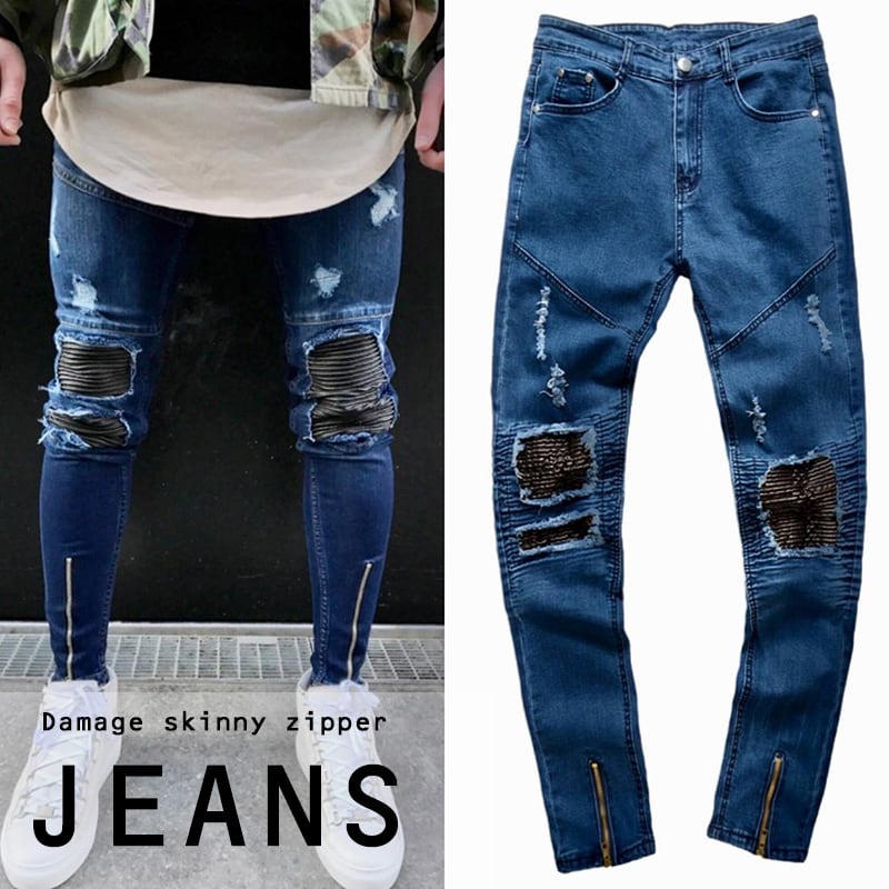 ブランド：「jeans」ストレッチ デニムパンツ 細身 タイト伸縮性 ...