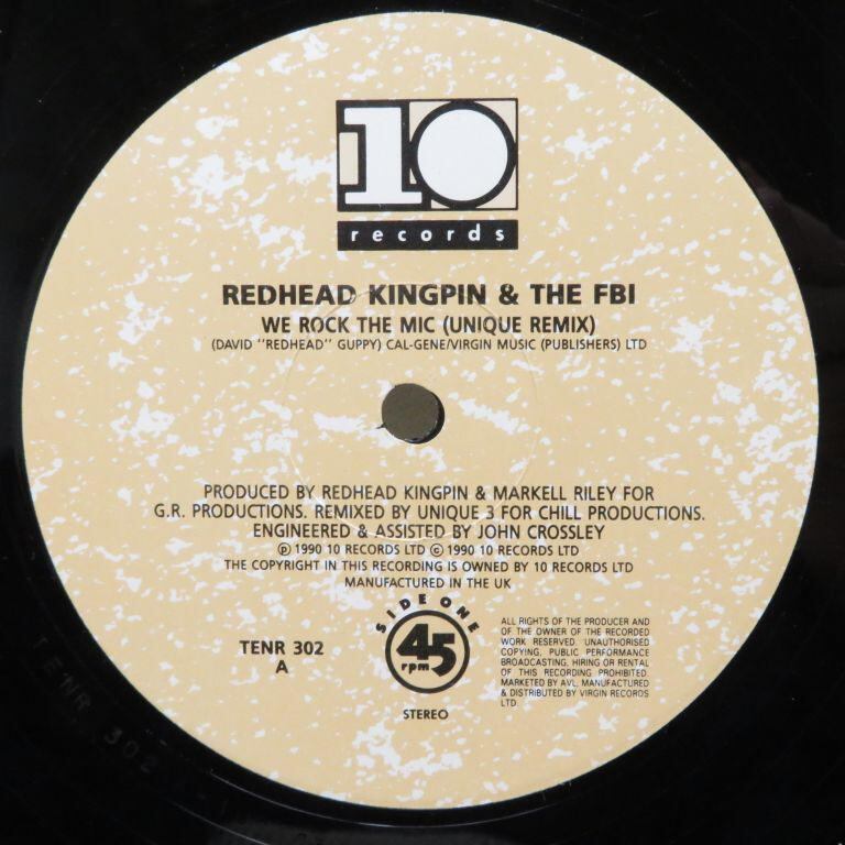 Redhead Kingpin And The FBI / We Rock The Mic (Remixed By Unique 3) [TENR 302] - 画像3