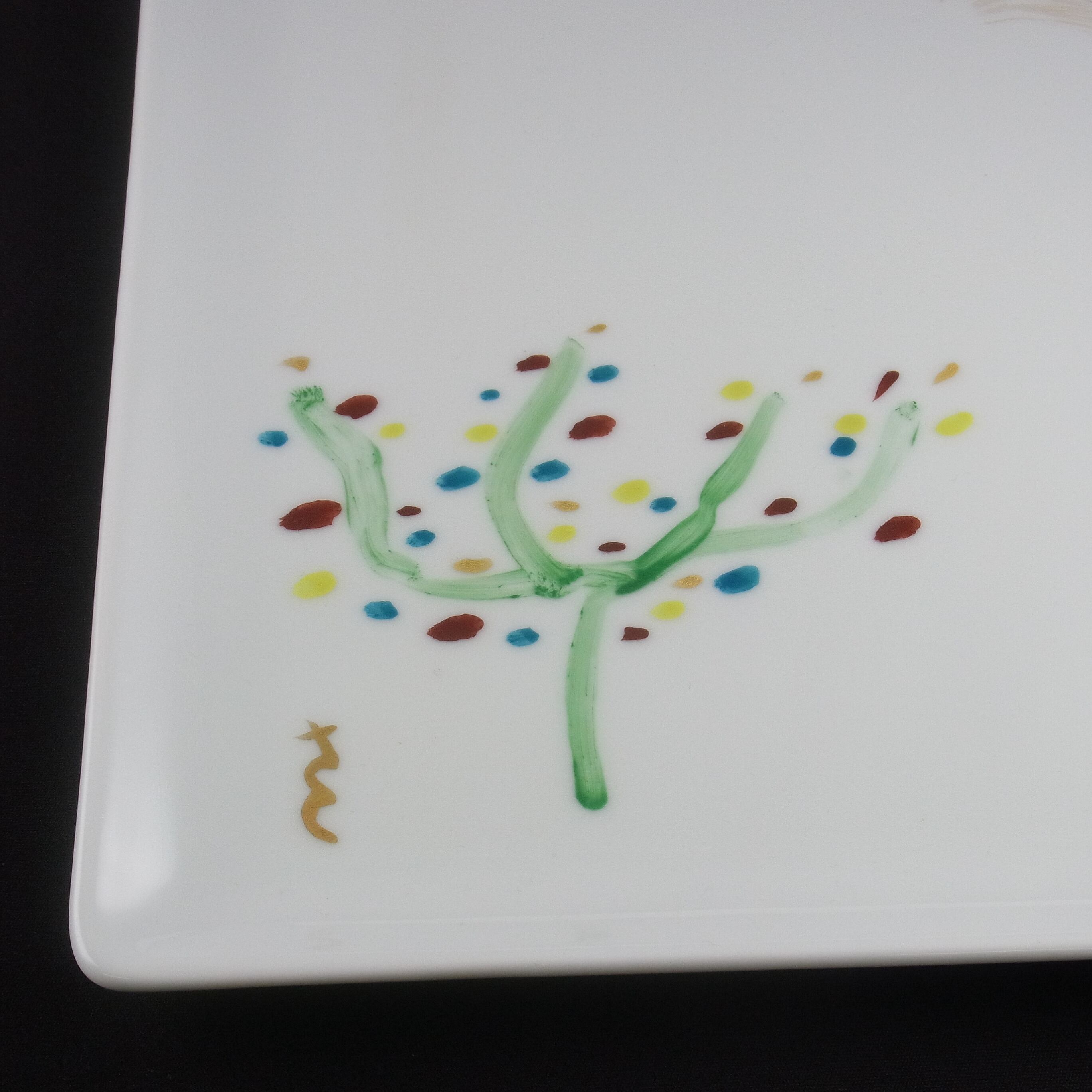 吉村作治アート作品（5）色絵角皿 | 作治屋