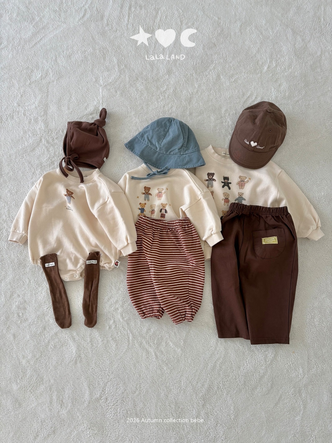 韓国子供服 / LALALAND / 26Autumn / ベベ バター サファリハット / 秋服 / ベビー *free*