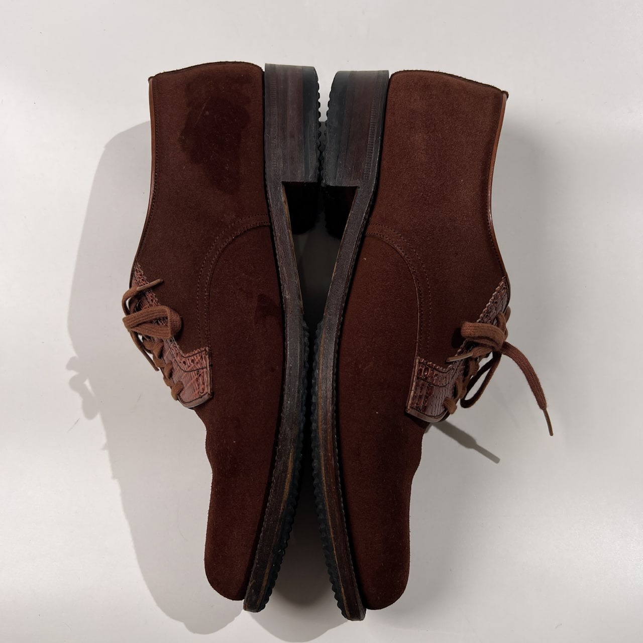 42ND ROYAL HIGHLAND フォーティセカンドロイヤルハイランド 切替 スエード レザー プレーントゥ シューズ 8 1/2 /ブラウン/革靴