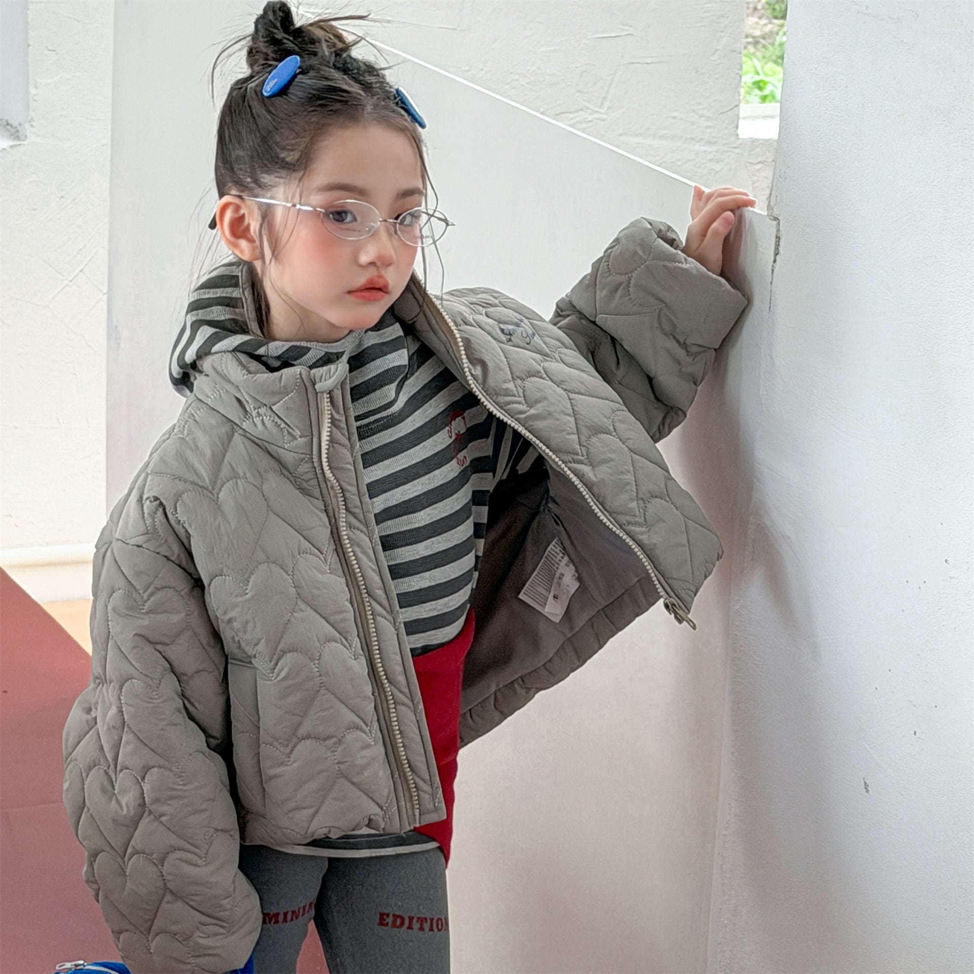 ハートキルティングショート丈アウター