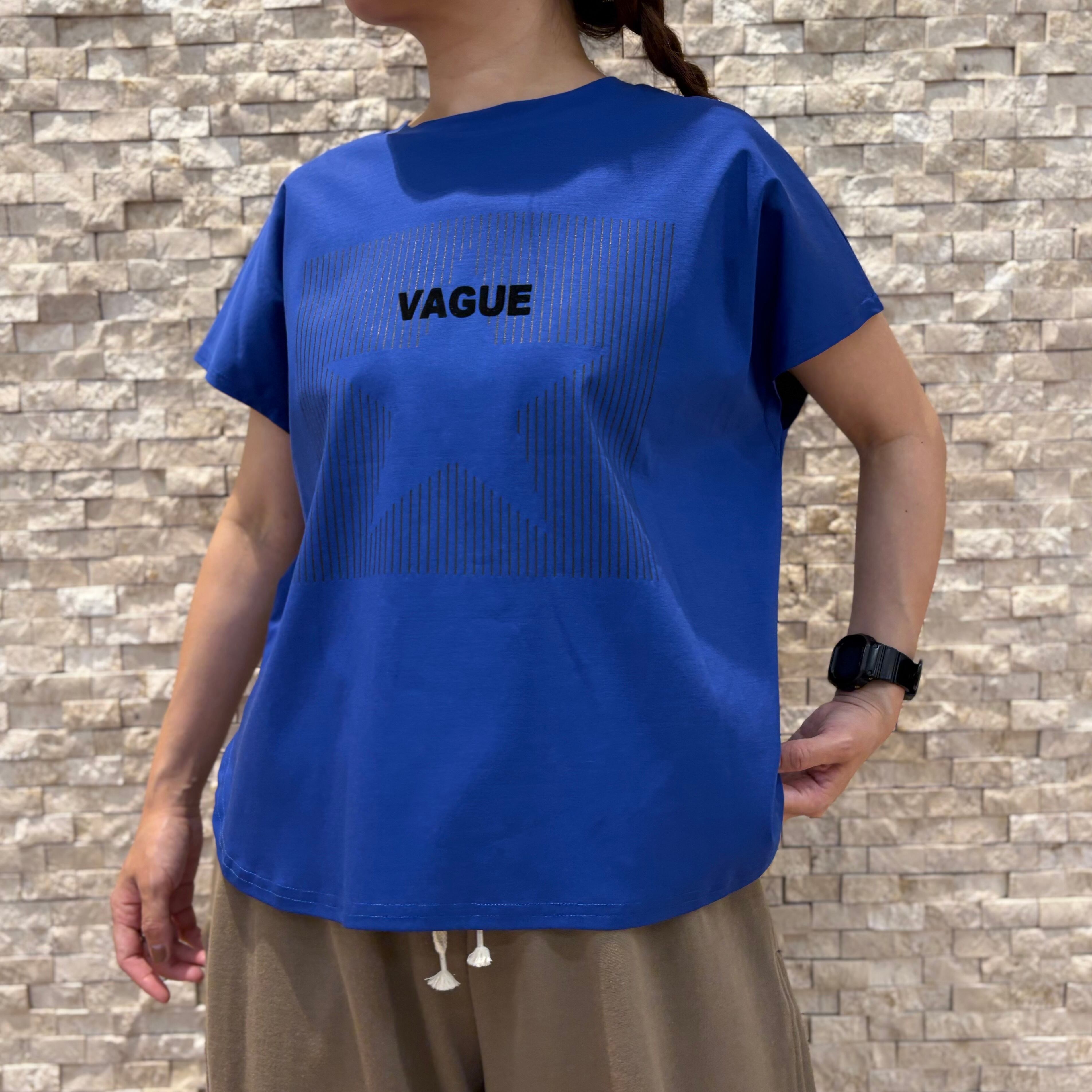 【Hazelnut】星柄デザインTシャツ(25191)