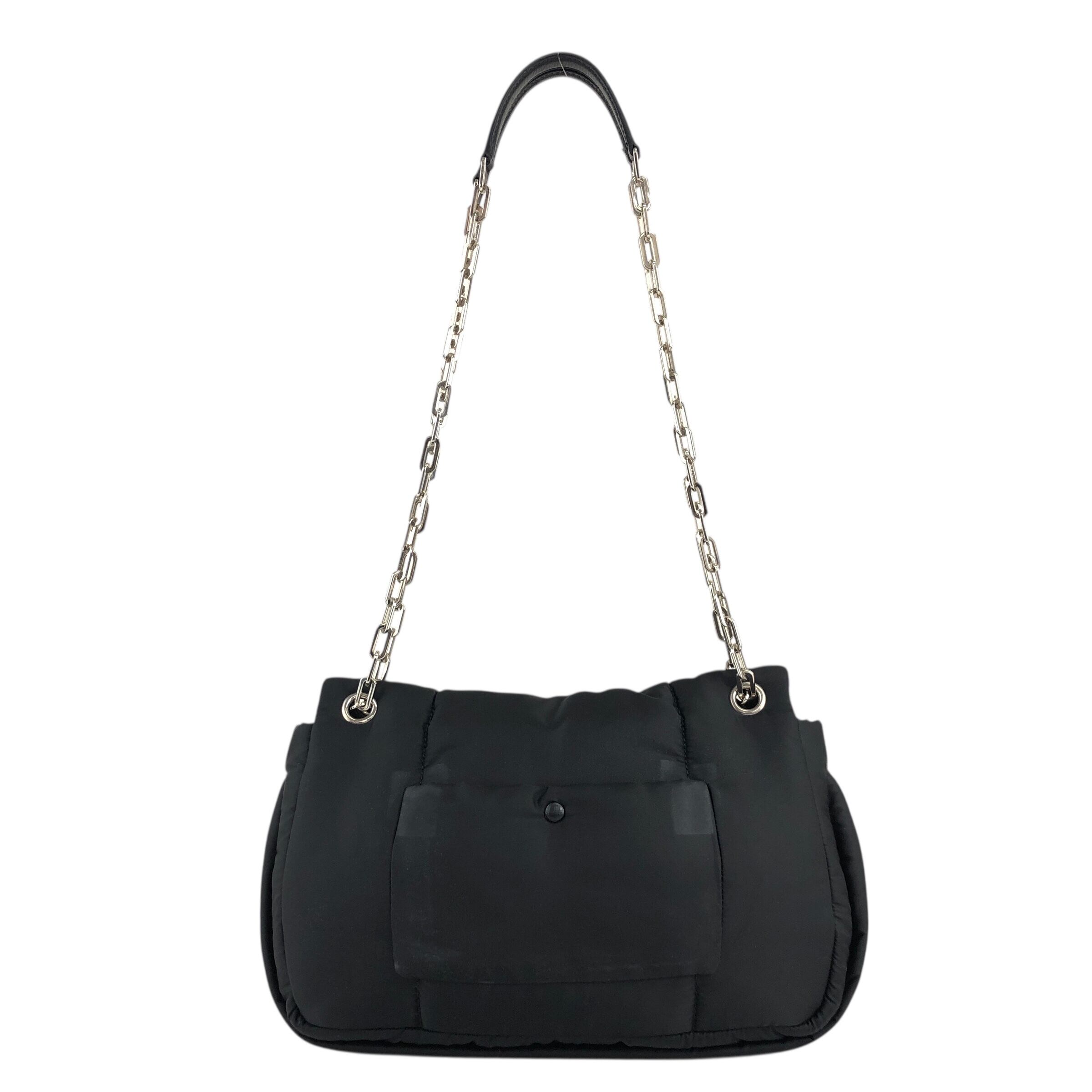 PRADA プラダ ショルダーバッグ ブラック フロントロック ナイロン