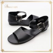 agnes b. アニエスベー サンダル 36サイズ ブラック系 靴 くつ シューズ レディース 無地 シンプル カジュアル ぺたんこ フラット フラットシューズ かわいい オールブラック