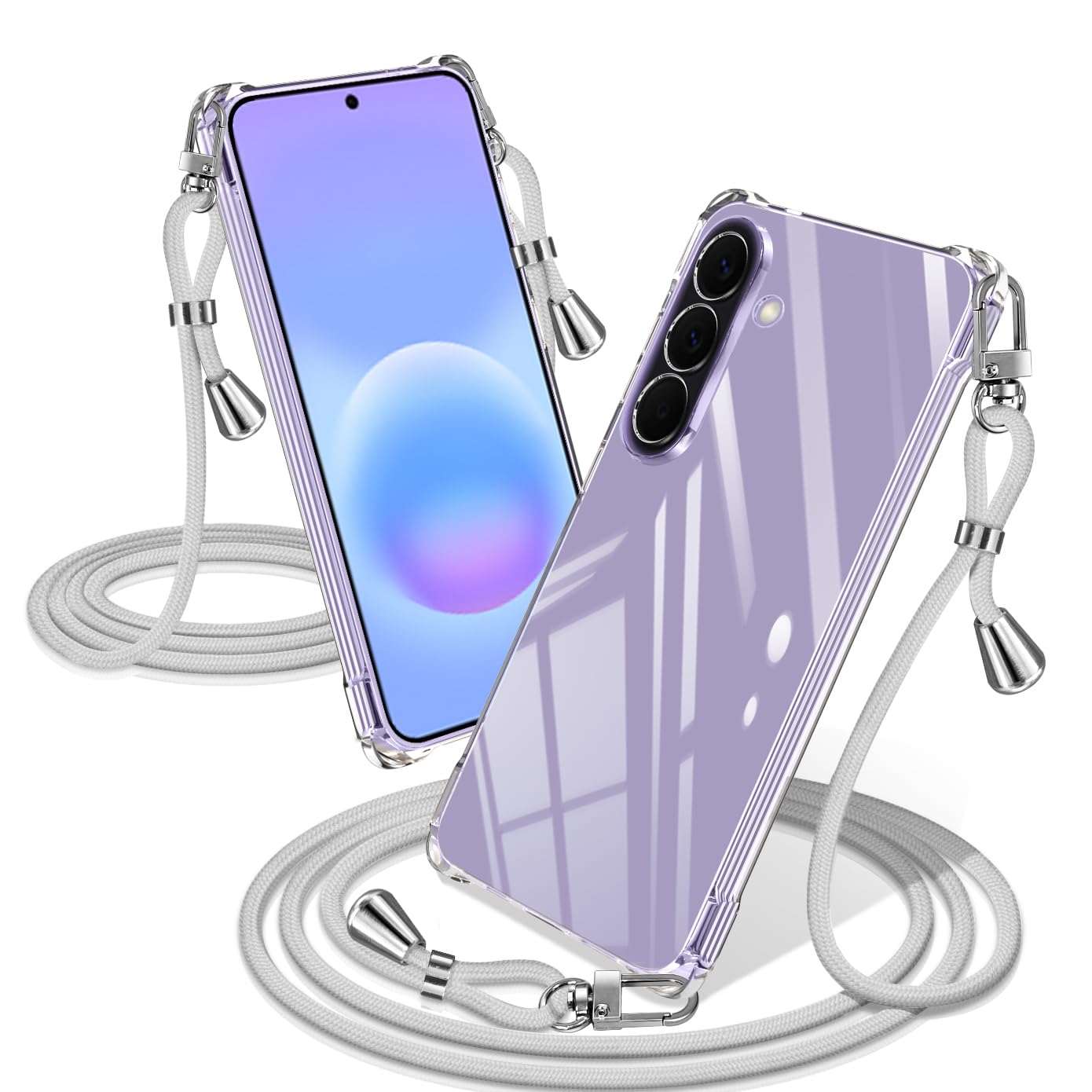 XIOYATY Galaxy A57 5G 対応 ケース クリア ショルダー スマホケース ストラップ付き 四隅クッション構造 耐衝撃 TPUカバー