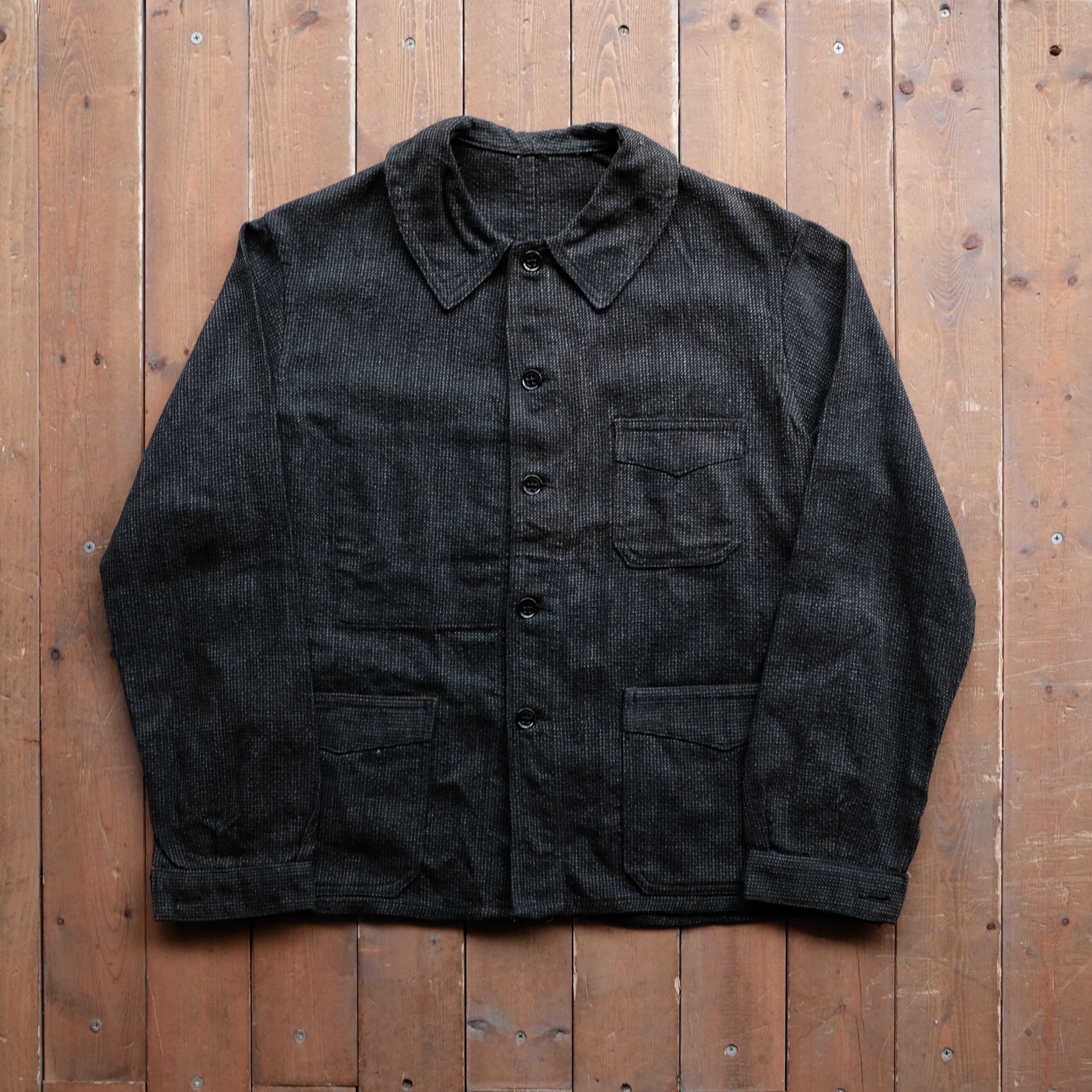 40s~50s FRENCH VINTAGE WOOL FABRIC WORK JACKET | safarionline