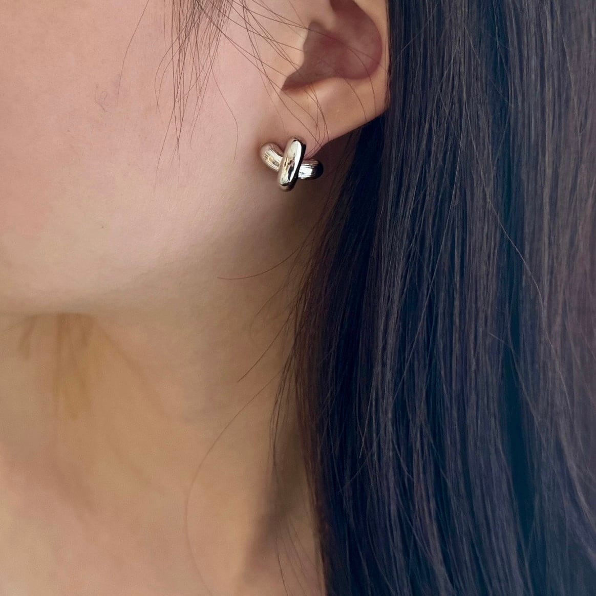 cross curve hoop pierce【 2color 】No.P148 | o n e m a r k e t