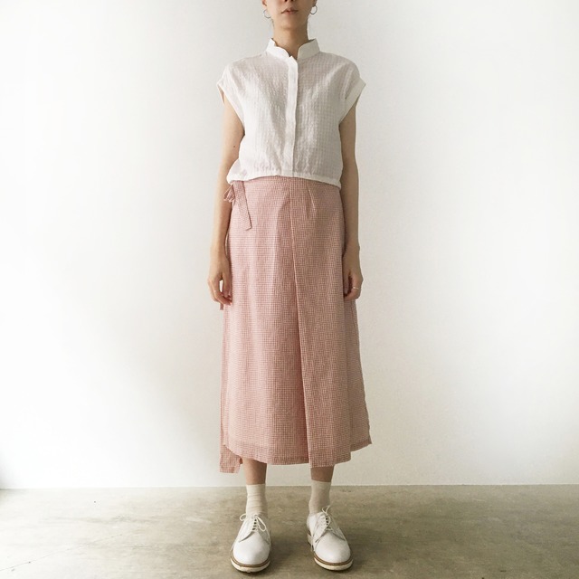 Wrapped skirt "red check"