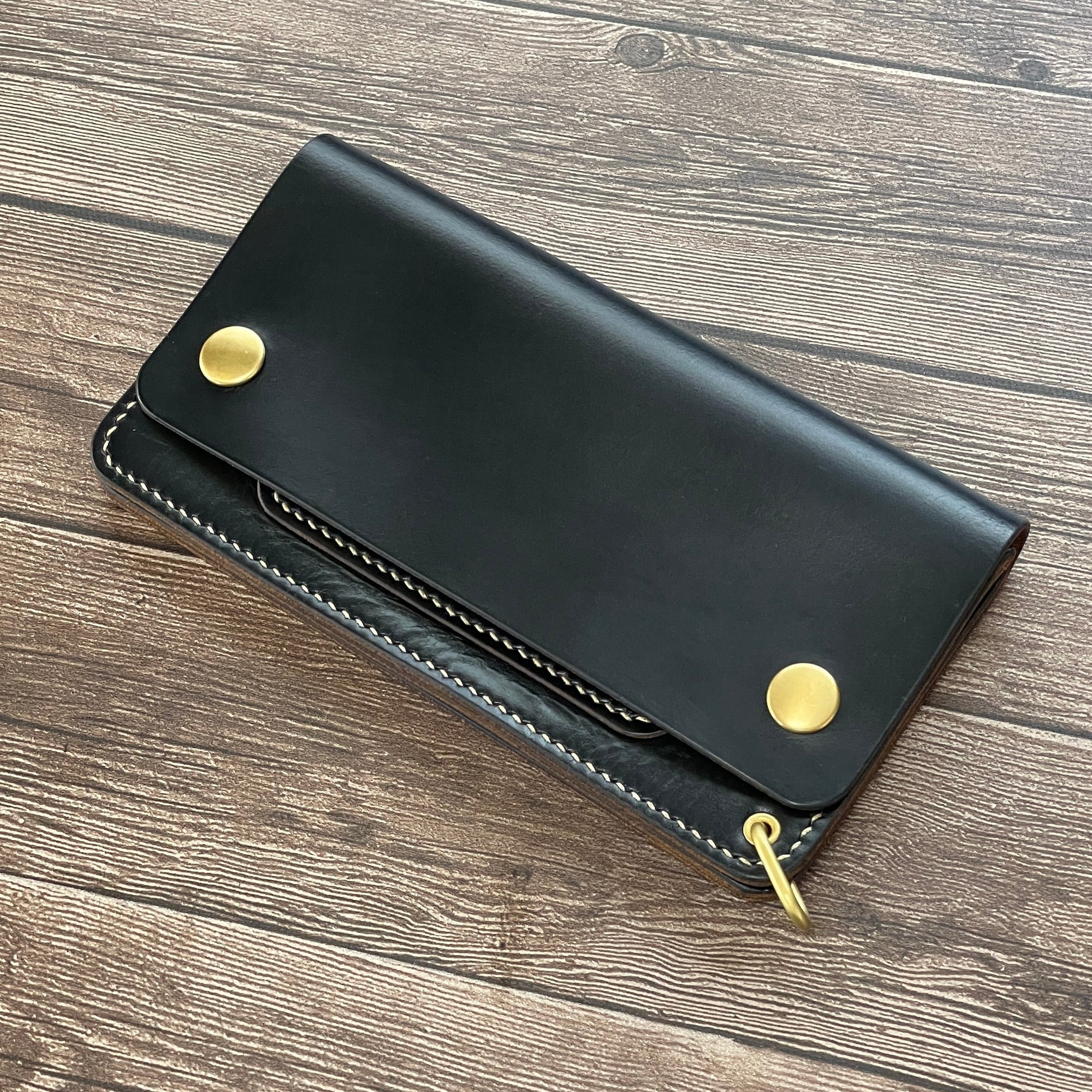 【即納】トラッカーウォレット/クロムエクセル・茶芯ブラック