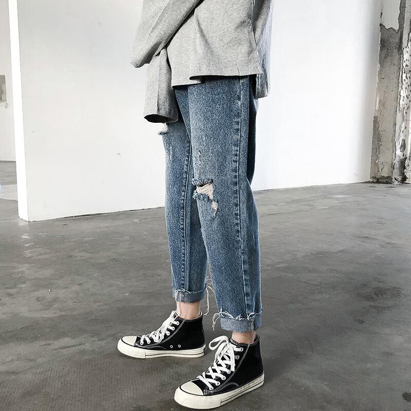 全2色 デニム パンツ ストレート カジュアル 無地 おしゃれ