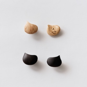 “EBISU” Wood stud earrings /size: S