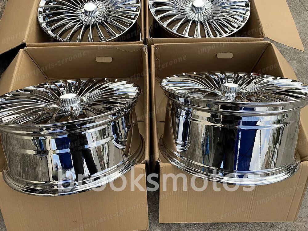 20インチクロームマルチスポークスタイルホイールフィット