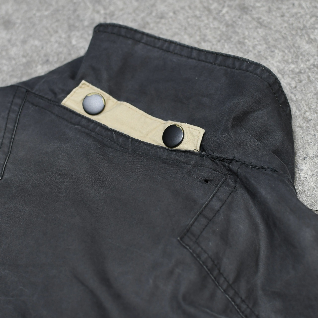 fade black cotton blouson