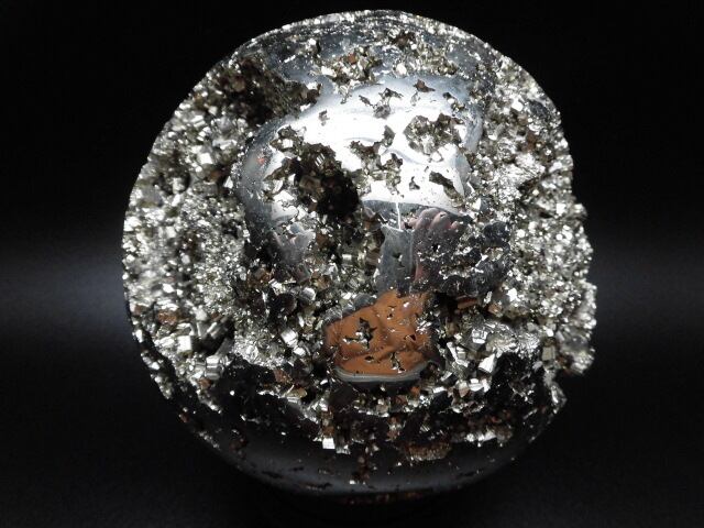 直径約15cm 6.9kg 【送料無料】【高品質】南米ペルー産特大パイライト丸玉