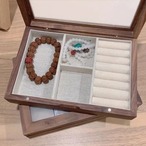 アクセサリーケース ジュエリーボックス コレクション 整理 収納 ディスプレイ インテリア 雑貨 北欧 ナチュラル モダン 蓋付き 木製 アクセサリー ジュエリー 指輪 リング ブレスレット ギフト