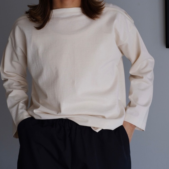 ARCHI / BD CUT BOAT NECK LONG SLEEVE TEE［NATURAL］