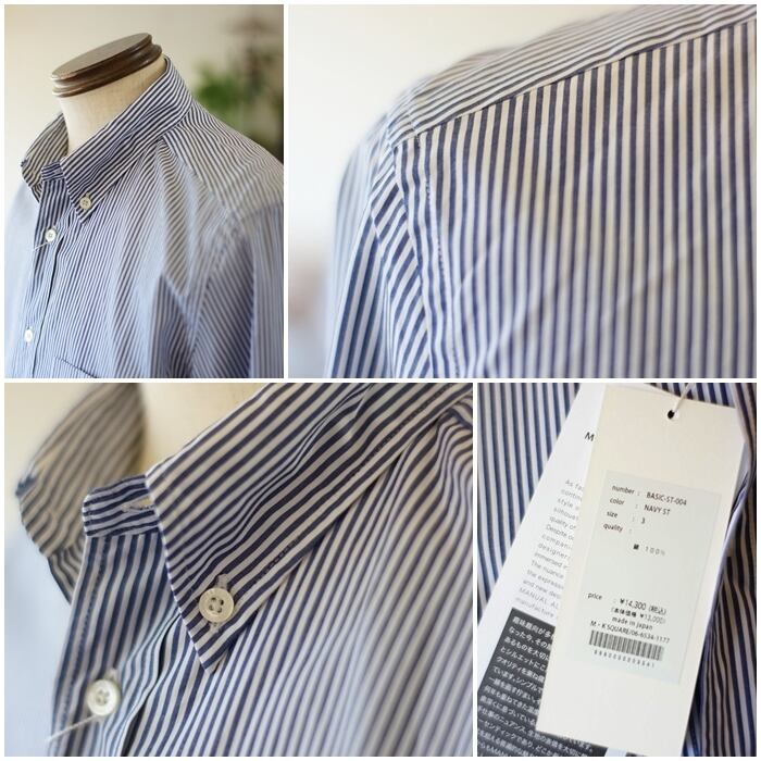 manualalphabet マニュアルアルファベット ボタンダウンシャツ 長袖