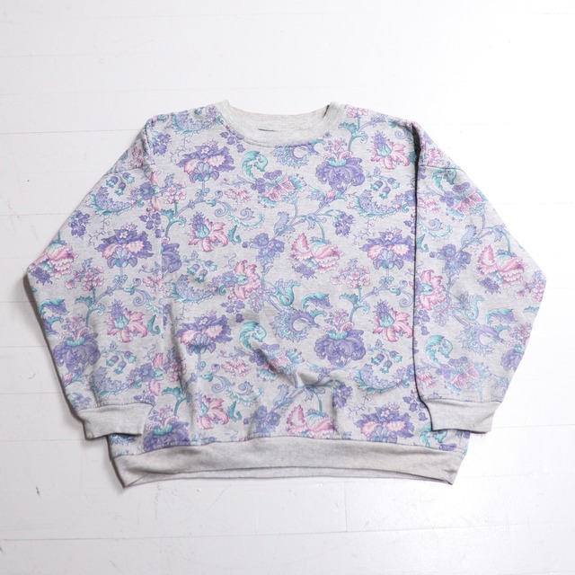 2000s〜 Flower Patterned Sweatshirt K262