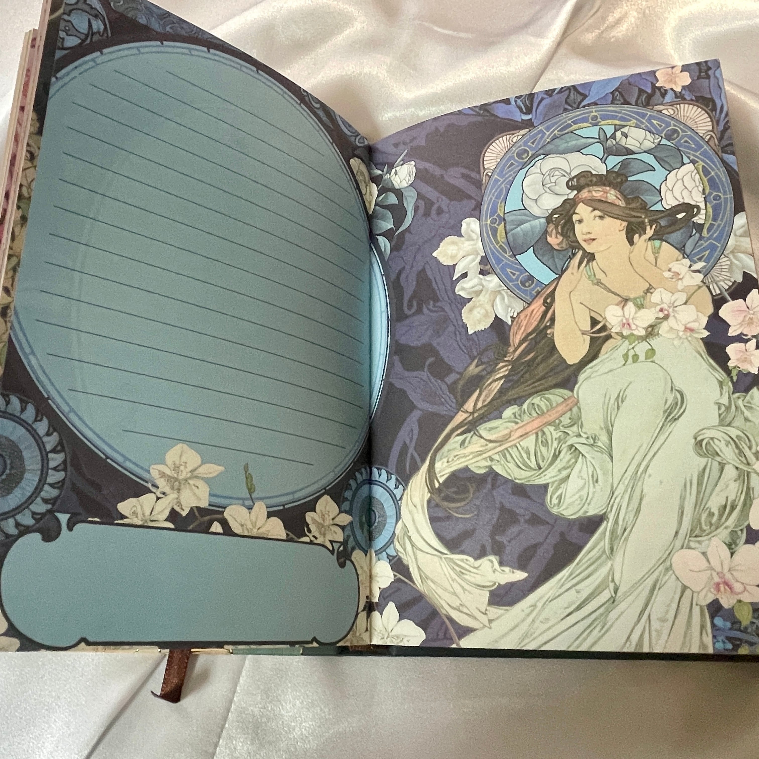 大人の美術館文具】ミュシャ《夜》《桜草》のアンティーク調ノート