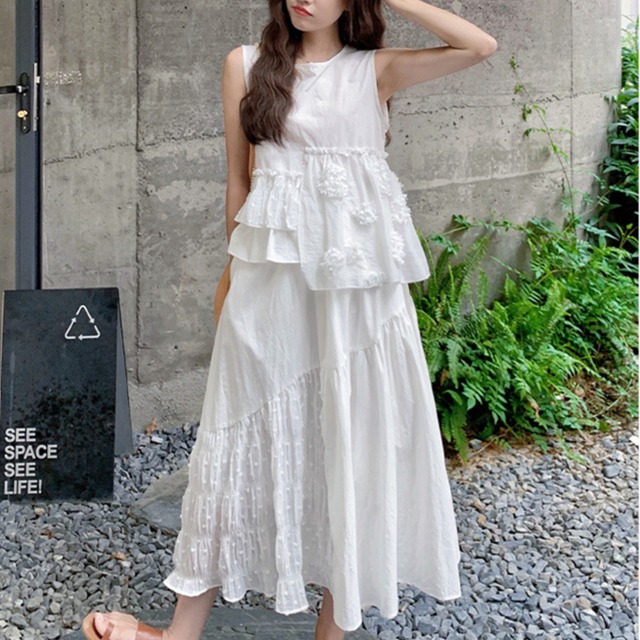 ノースリーブ スカート セットアップ　　a311