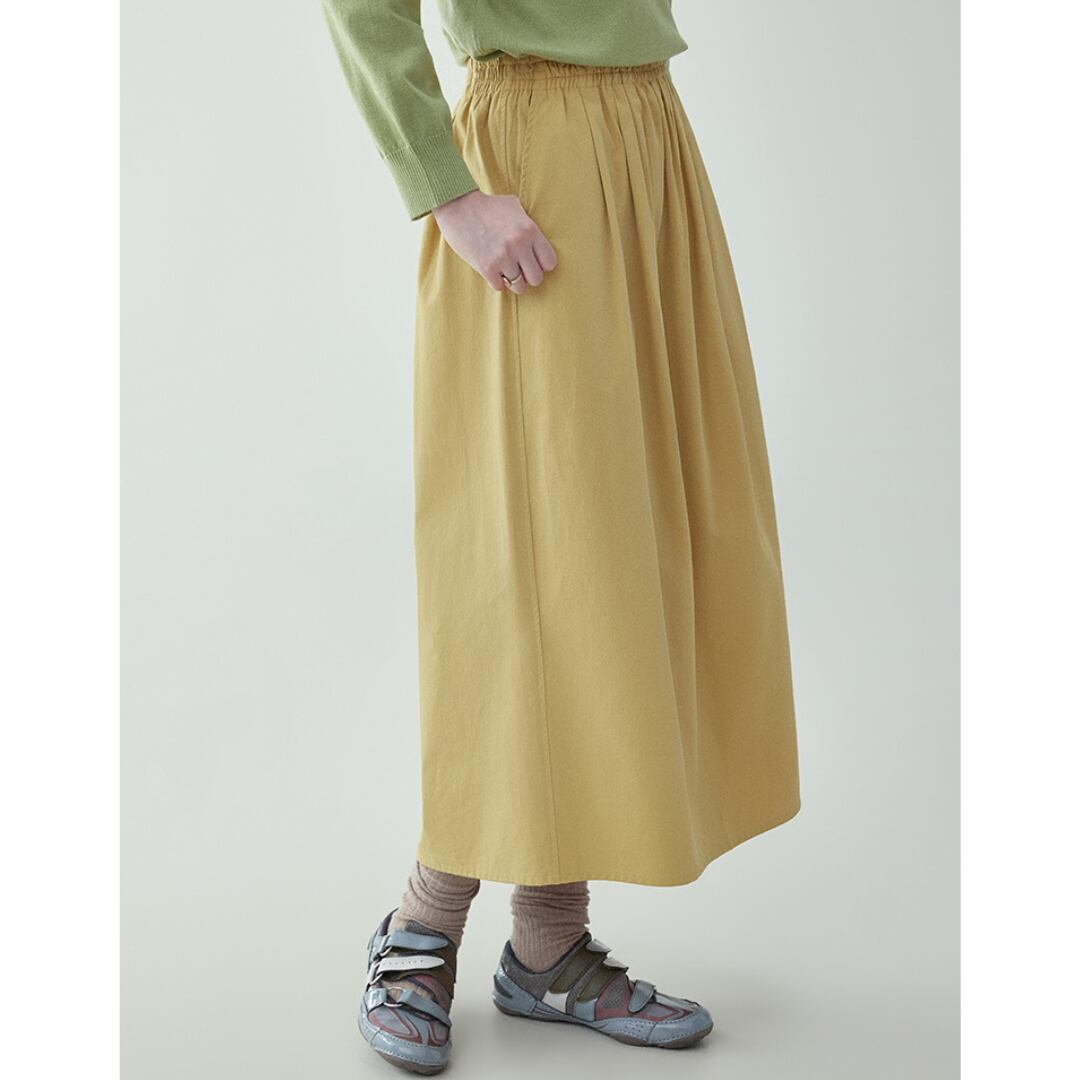 plain elastic high waist straight skirt