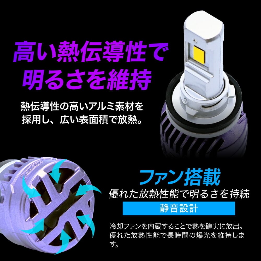 VELENO MORTALE 特許取得済 LED フォグランプ イエロー 18700lm