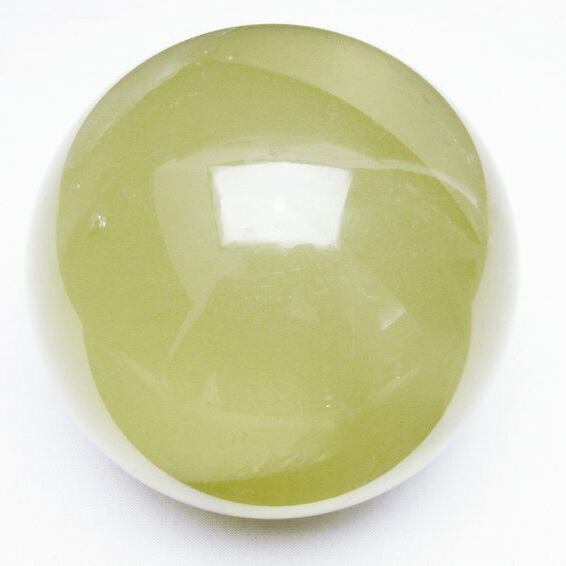 1.7Kg ミルキークォーツ 丸玉 虹入り 108mm スフィア イエロー 一点物  151-4584