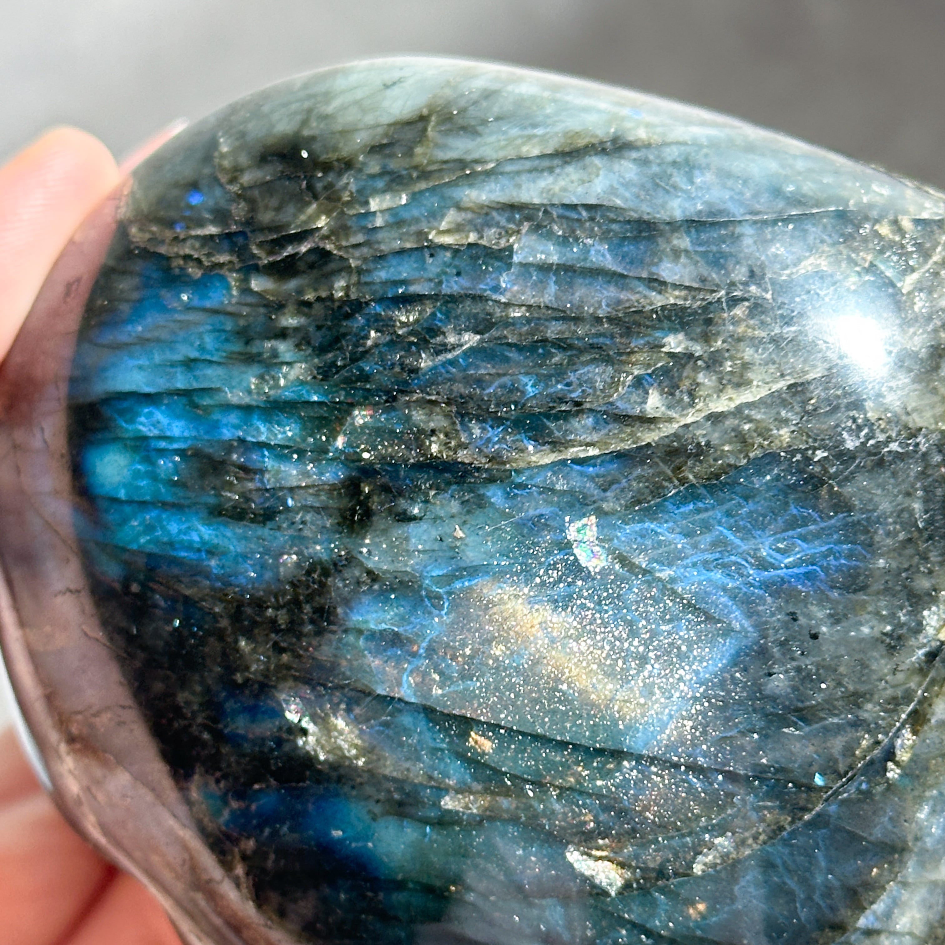 Big♡ラブラドライト ハート 03◇ Labradorite ◇天然石・鉱物