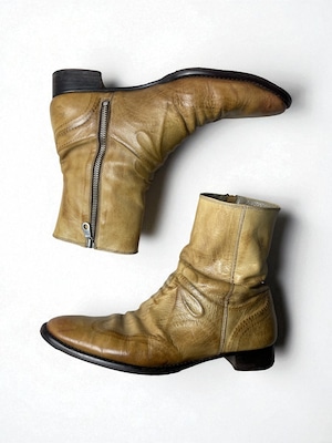 Mihara Yasuhiro - Early Embossed Lace Side Zip Boots