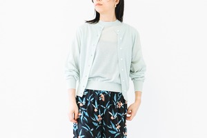 SHEER RAMIE NYRON KNIT - 2WAY CARDIGAN：シアーラミーナイロンニット - 2WAYカーディガン