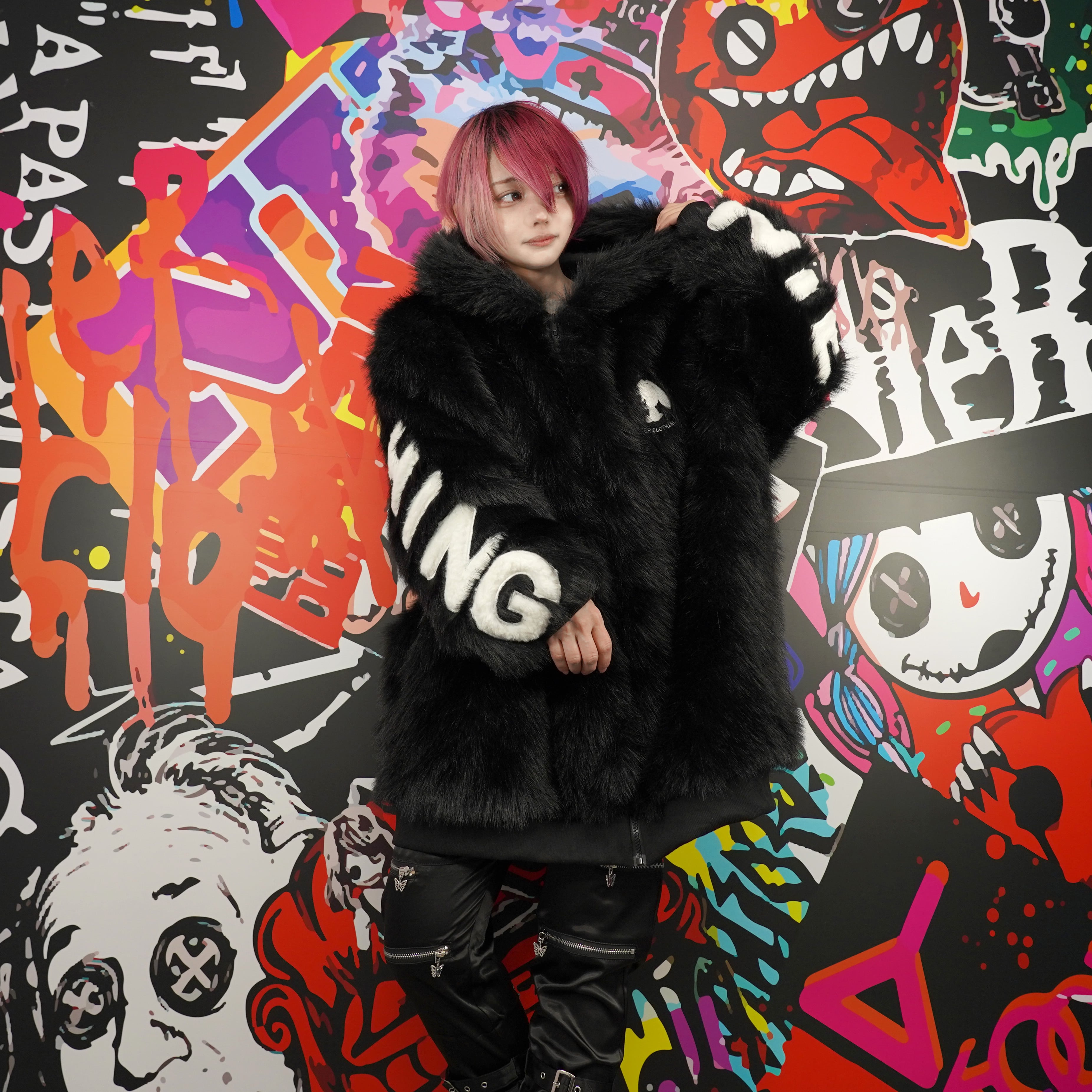 超ふわもこOVERSIZE FUR OUTER【BLACK WHITE】 | NIER CLOTHING