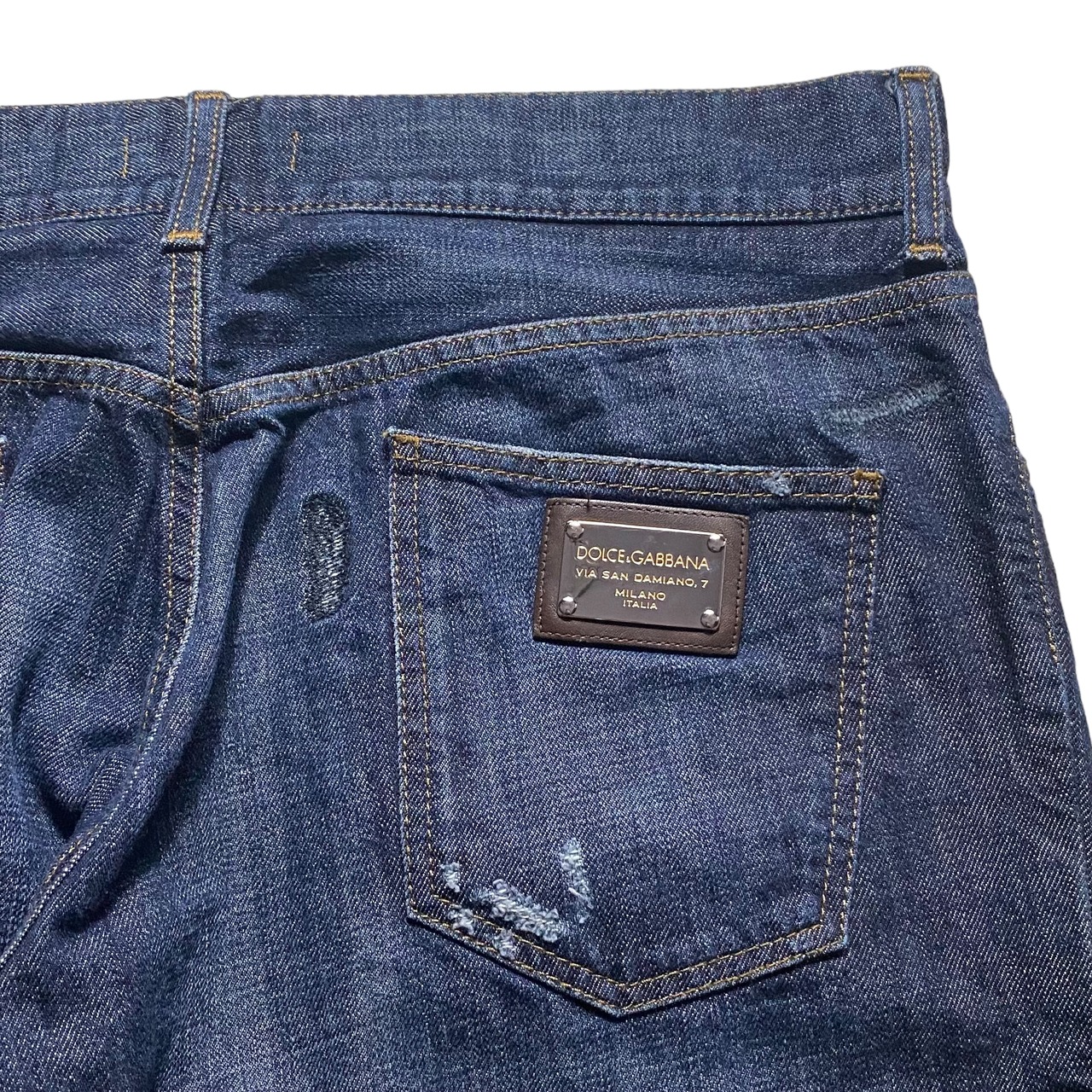 DOLCE&GABBANA indigo denim shorts