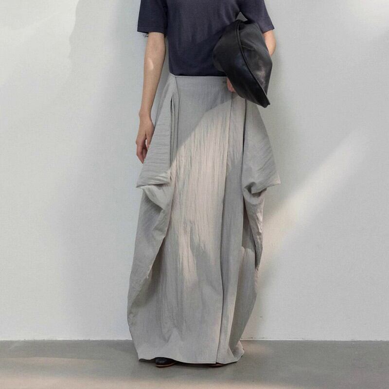 Asymmetrical Hem Wrap Skirt W00357