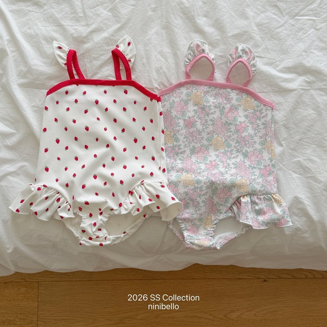 【6/18〆予約】<ninibello>  Rosieberry swimwear (bonnet set)