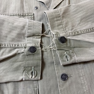 40's M-43 HBT Shirt Jacket US-ARMY 40年代 アメリカ軍 ヘリンボーン シャツ ジャケット ミリタリー ヴィンテージ ビンテージ  TT2026-0034