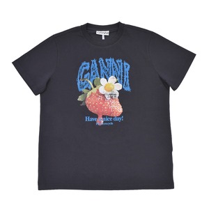 【GANNI】Basic Cotton Jersey Strawberry