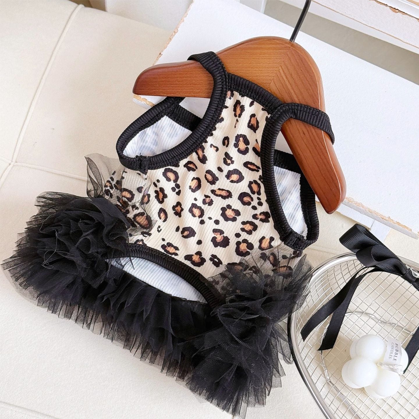予約】レオパードチュチュワンピース 犬服 レオパード チュチュ