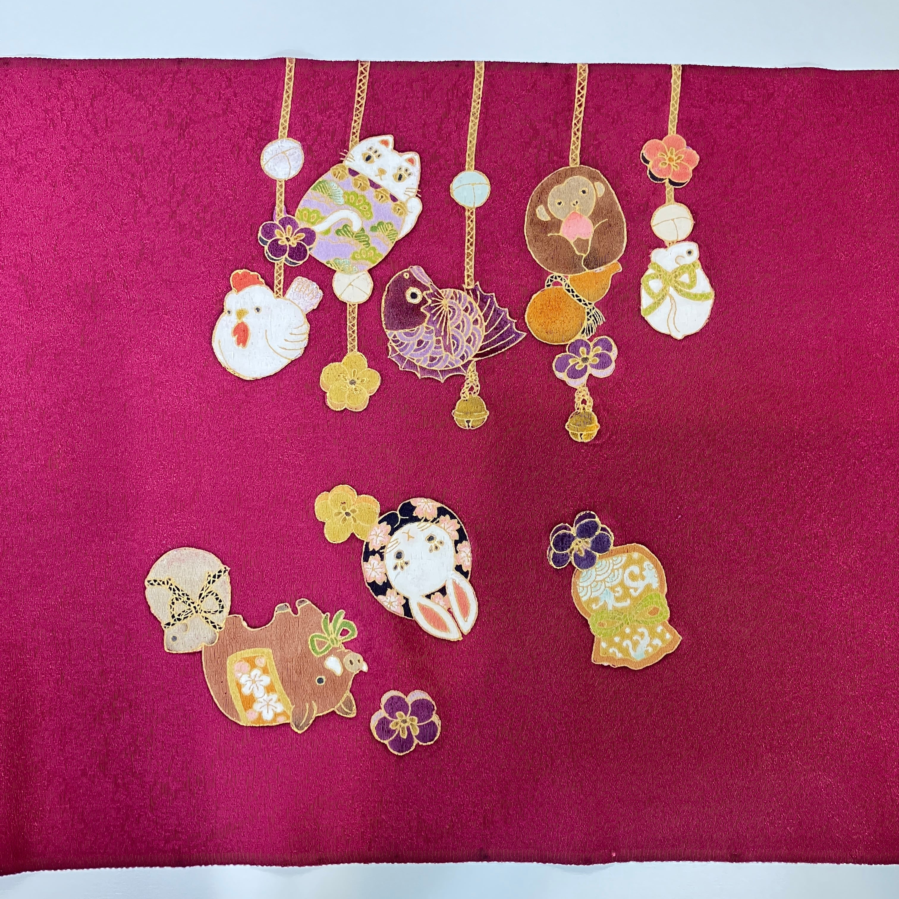 珍しい　十二支の名古屋帯 十二支の名古屋帯