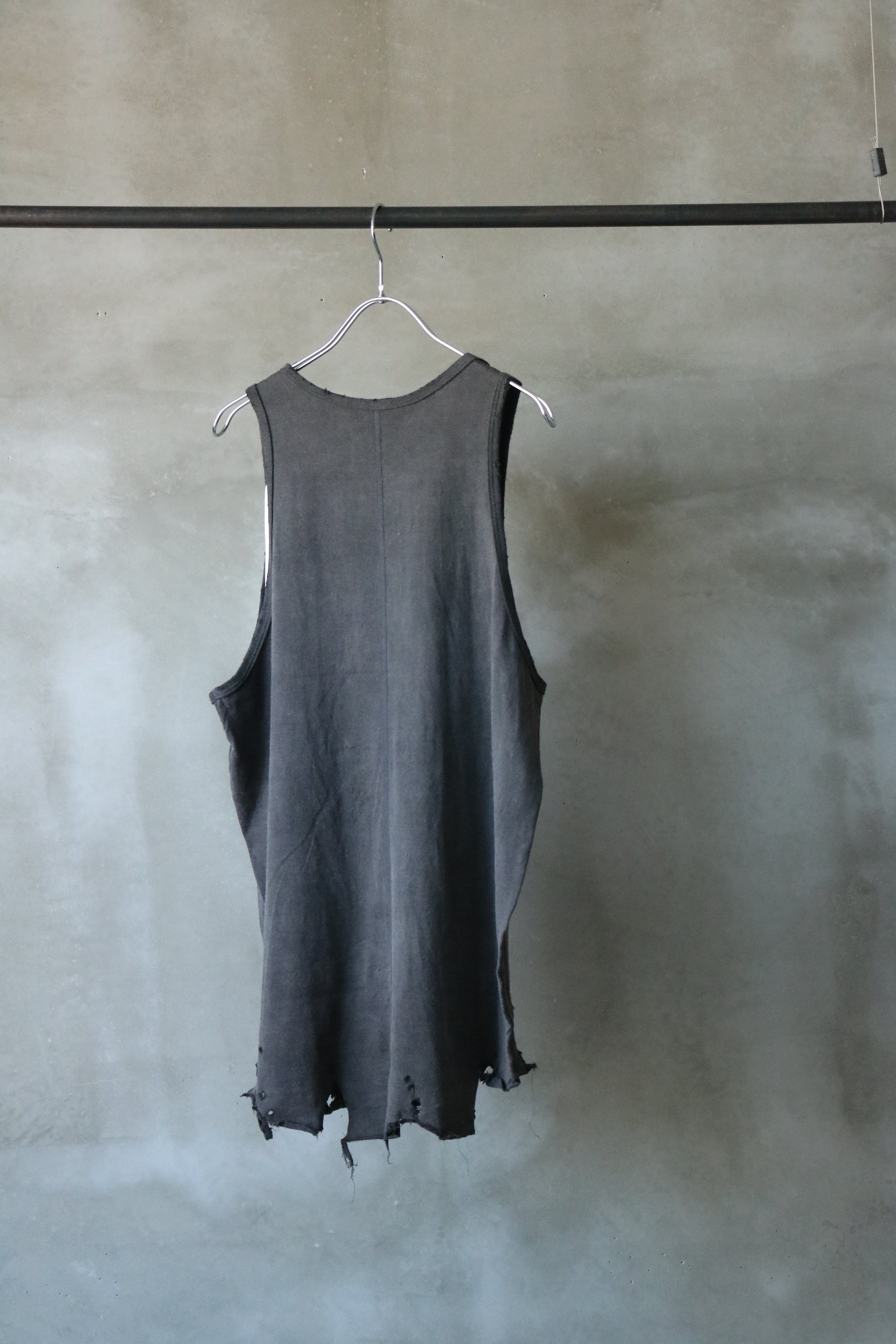 ダメージタンクトップ BLESSED damage tank top ダメージ加工タンクトップ オーバー