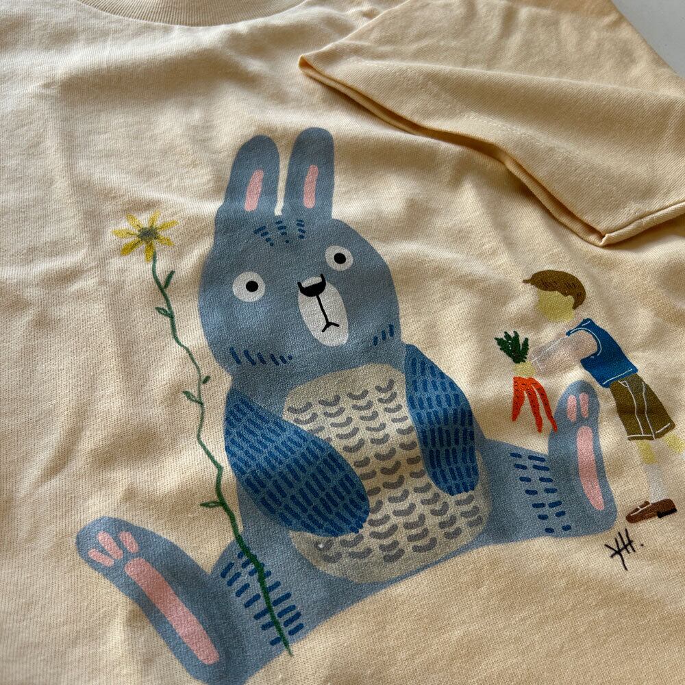 Tシャツ 森の神様 「貢ぎ物です」ウサギ 5.6オンス ヘビーウェイト