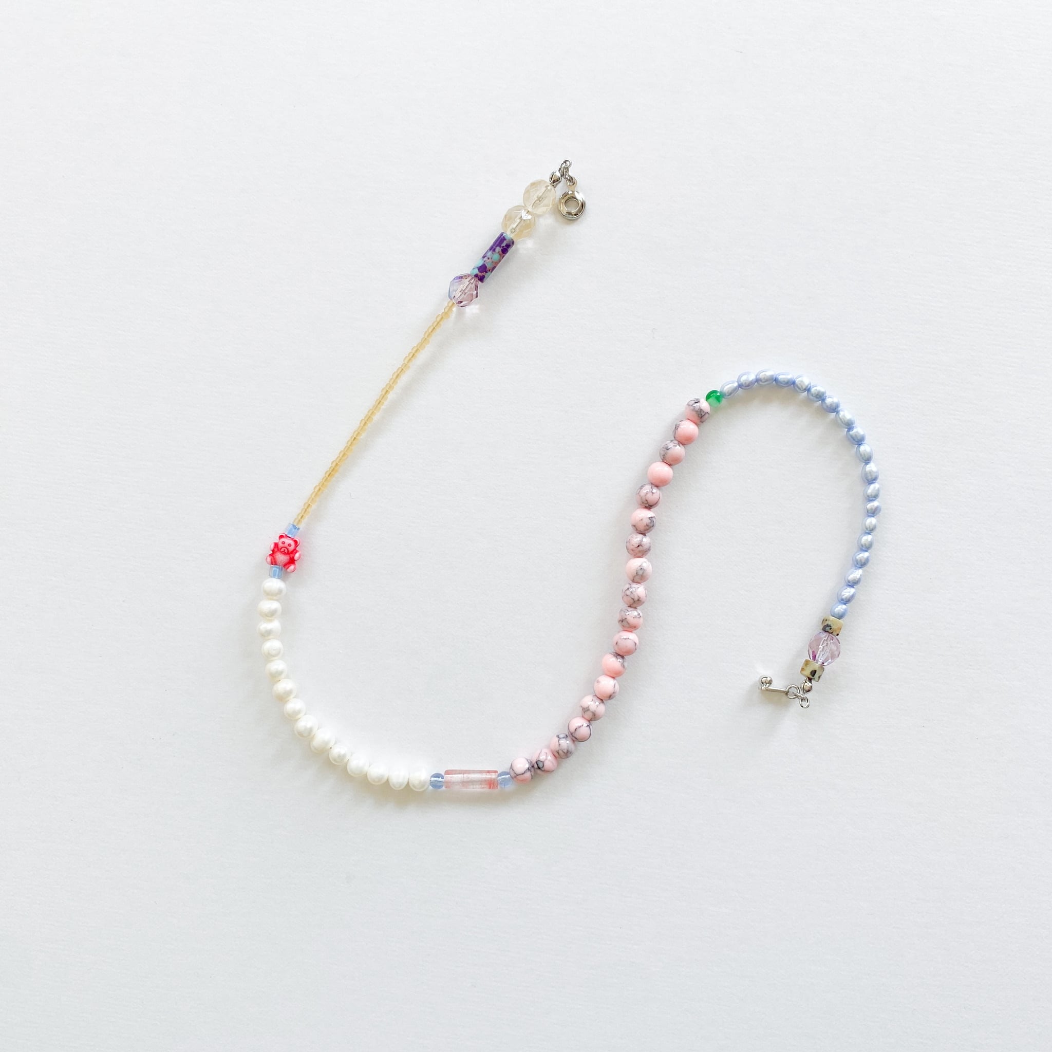 淡水パールとビーズのネックレス