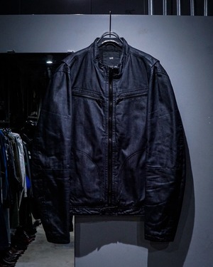 【add (C) vintage】Zip Pocket Gimmick Coating Denim Zip Up Jacket